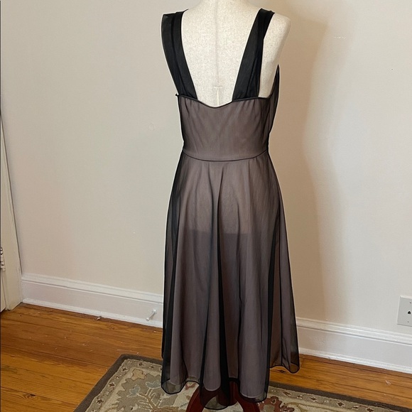 Vintage Vanity Fair Black Mesh & Lace Slip Dress Lingerie Excellent Condition - Picture 5 of 5